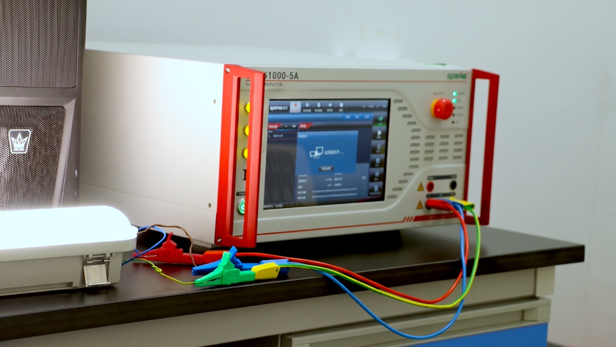 Electrical safety test bench at the NBlite laboratory