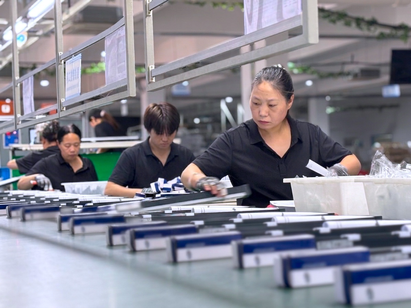 Final assembly and wiring of LED luminaires at NBlite