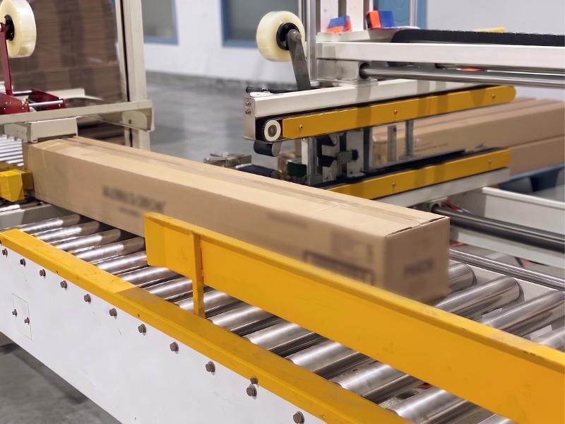 Carton packing line at the NBlite factory