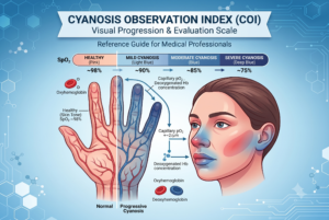 Cyanosis Observation Index (COI) lighting in a healthcare setting