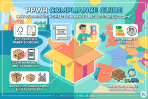 EU packaging and packaging waste regulation (PPWR) compliance for LED lighting shipments